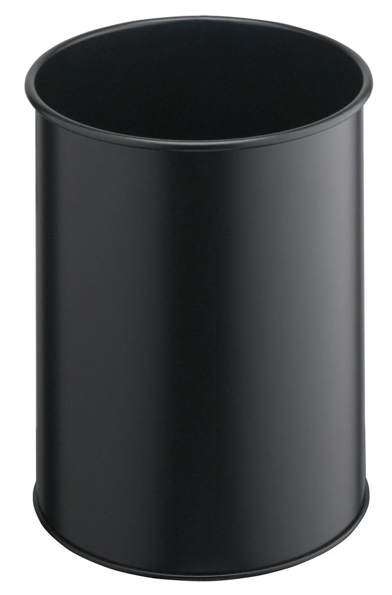 Durable Papierkorb Metall rund, 15 Liter, schwarz, 330101