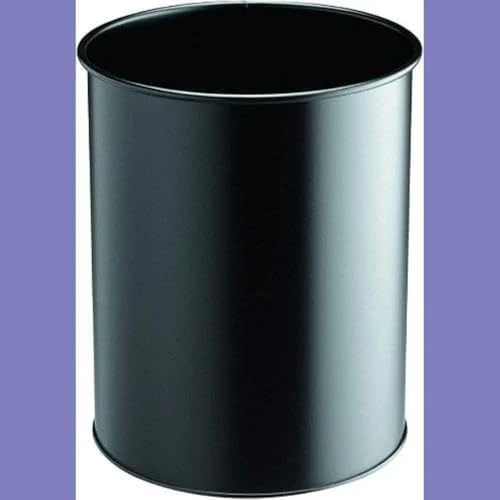 Durable Papierkorb Metall rund, 15 Liter, schwarz, 330101