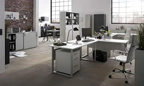 Büroschrank Denver, 701497, Lichtgrau, ca. 80,2 x 41 x 84,2 cm