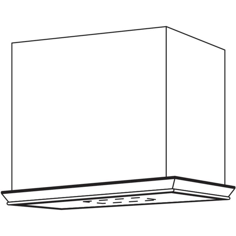 nobilia Landhaus-Insel-Kamin, freihängend, mit Kranzgesims für KES-LHL100 100 cm