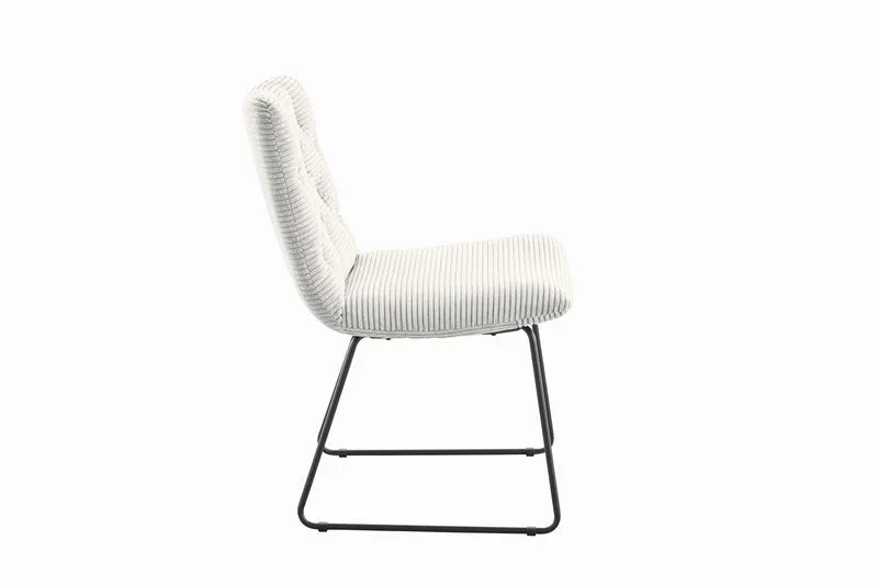 KAWOLA Stuhl NEW CHARME Esszimmerstuhl Cord weiß