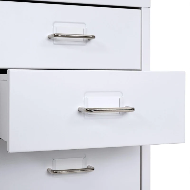 PROREGAL Rollcontainer Housten HxBxT 69x28x41cm 6 Schubladen Weiß Schubladenschrank Stahlschrank