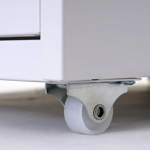 PROREGAL Rollcontainer Housten HxBxT 69x28x41cm 6 Schubladen Weiß Schubladenschrank Stahlschrank