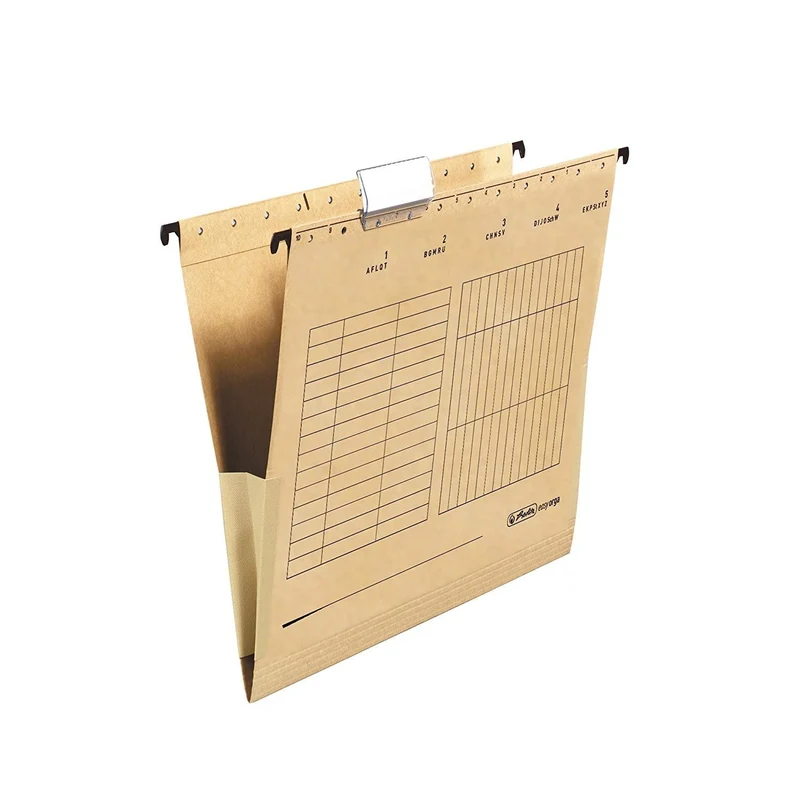 Herlitz 10843373 Hängetasche mit Leinenfröschen, A4, braun (50 Stück) (Hängetasche, Braun, 50 Stück)