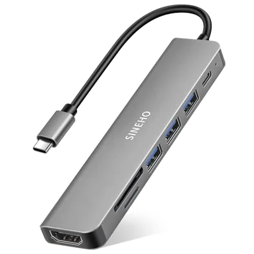 7-in-1 USB C Hub HDMI 4K SD/TF-Kartenleser