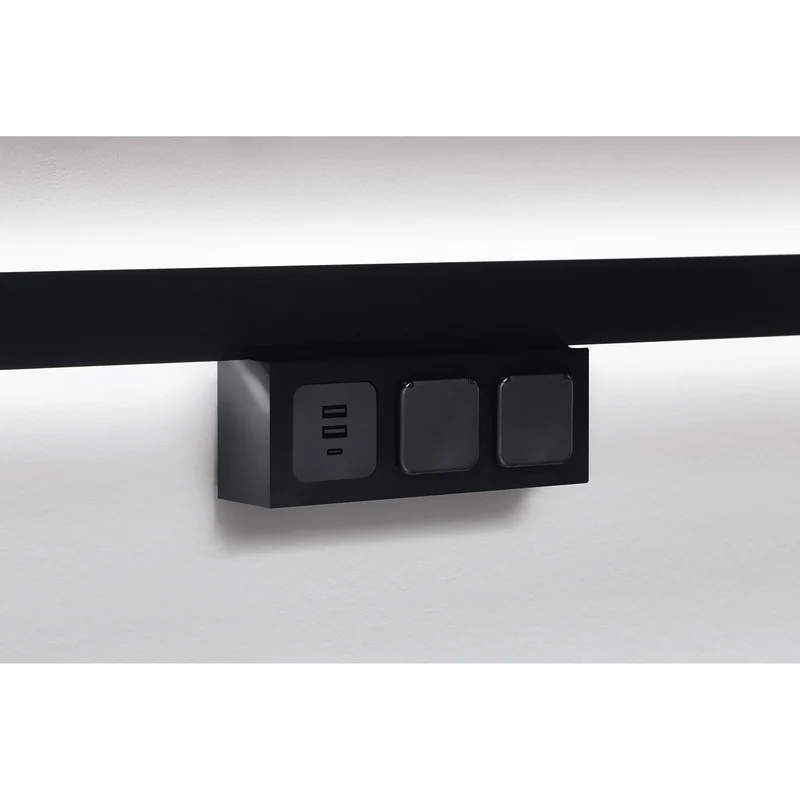 nobilia Zweifach-Steckdose Sign Emotion mit USB-Charger SESTD-E 18 cm