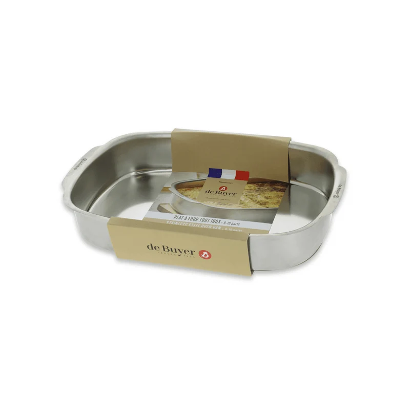 De Buyer, Rechteckige Auflaufform Edelstahl 38x26cm