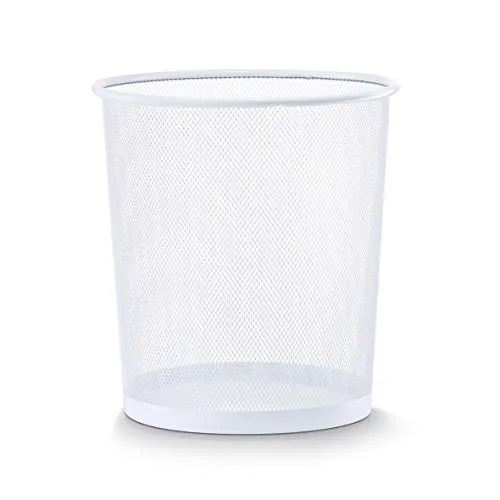 Zeller 17716 Papierkorb, Mesh, ø 26 x H 28 cm, weiß