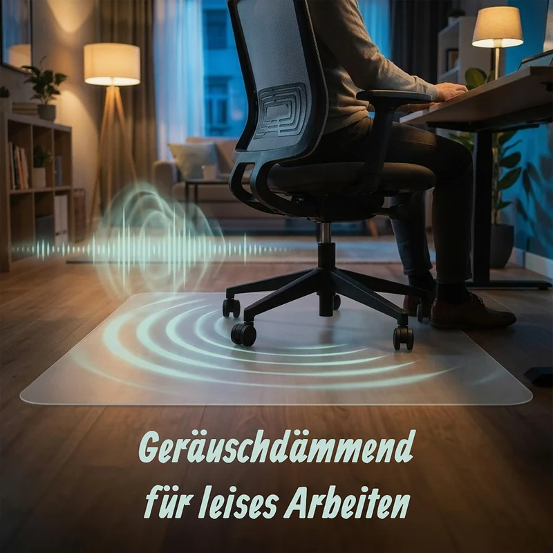 Relaxdays Bodenschutzmatte Bürostuhl, Bodenunterlage Laminat, Parkett, rutschfest, Verschiedene Größen, transparent