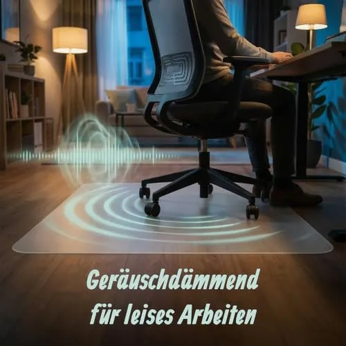 Relaxdays Bodenschutzmatte Bürostuhl, Bodenunterlage Laminat, Parkett, rutschfest, Verschiedene Größen, transparent