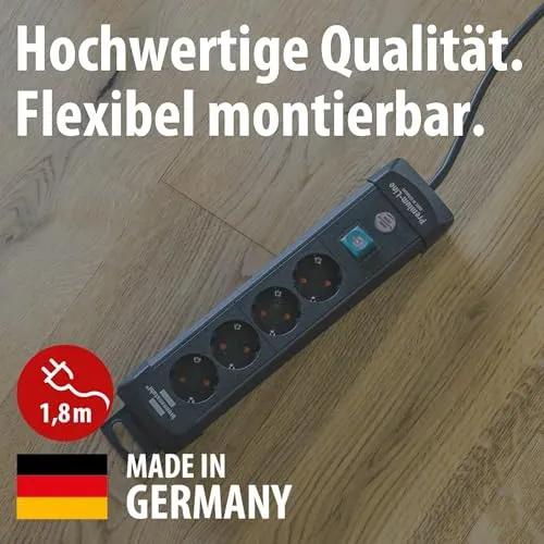 Brennenstuhl Premium-Line Steckdosenleiste 4-Fach, 1,8m