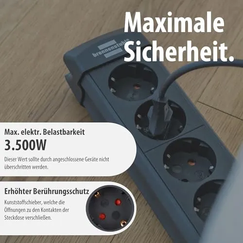 Brennenstuhl Premium-Line Steckdosenleiste 4-Fach, 1,8m