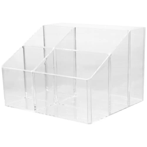 Aufbewahrungsbox mit Fächern Acryl für Schreibtisch Lehrertag Mottoparty