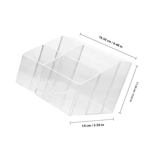 Aufbewahrungsbox mit Fächern Acryl für Schreibtisch Lehrertag Mottoparty
