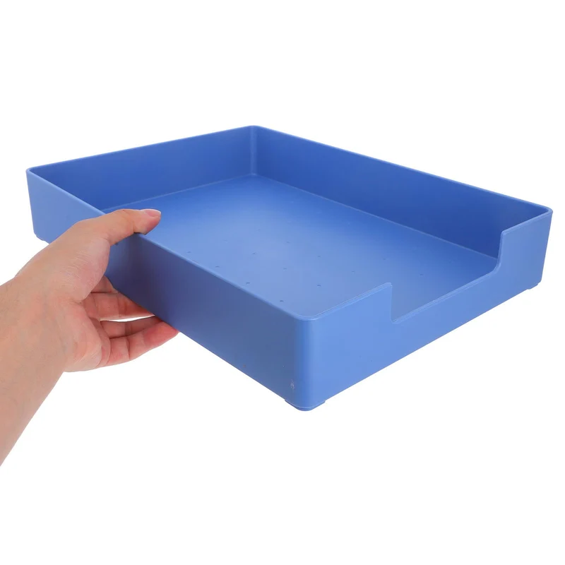 Toddmomy A4 Dokumentenablagebox aus ABS für Schreibtisch Ordnung Blau