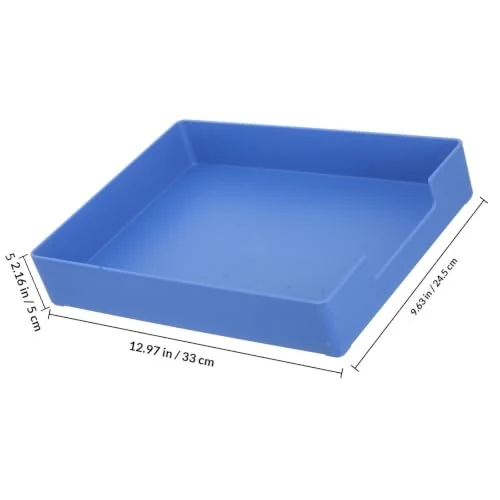 Toddmomy A4 Dokumentenablagebox aus ABS für Schreibtisch Ordnung Blau
