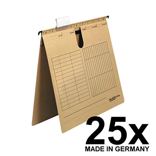 FALKEN 25x Hängehefter Recycling DIN A4 kaufmännische Heftung braun