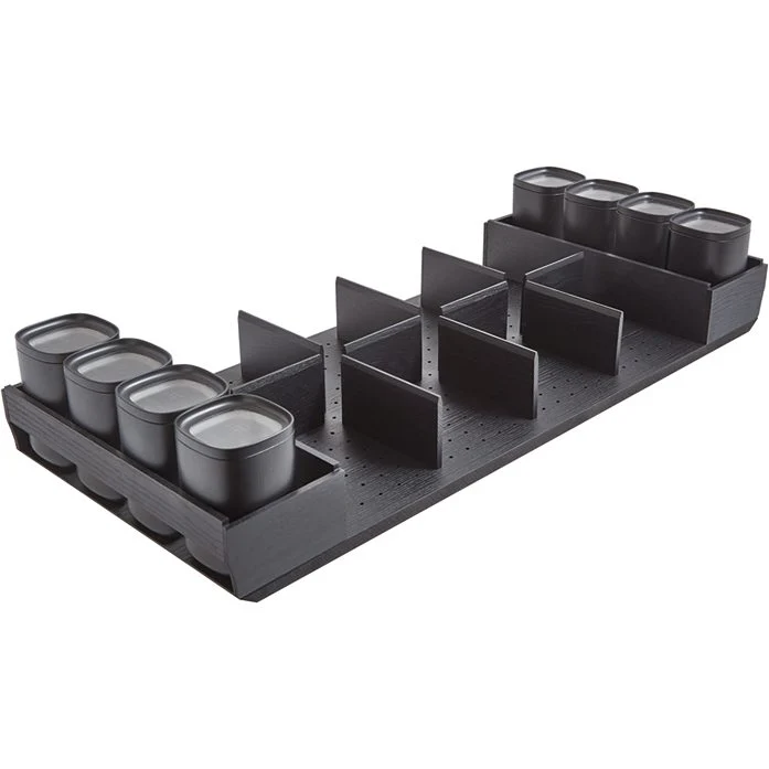 nobilia Universal-Organisation Esche schwarz mit Vorratsdosen AOSVN90N 90 cm