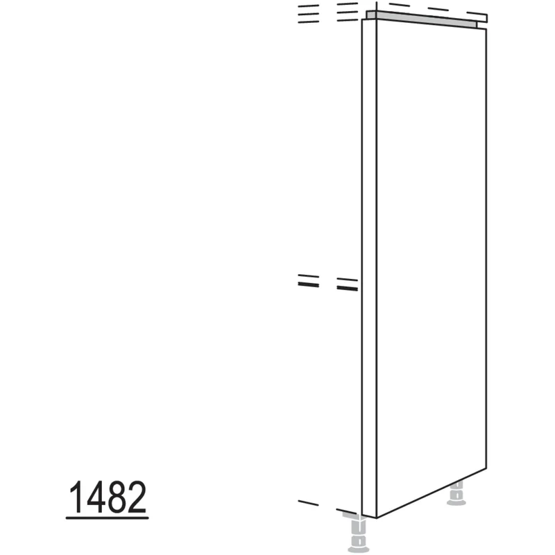 nobilia Abschluss-Frontwange für Highboards mit waagerechter NHWF50-78