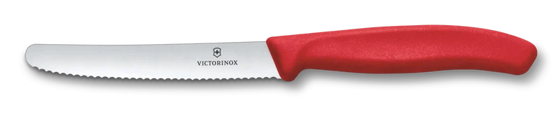 Victorinox Swiss Classic, Tomaten & Tafelmesser, 11cm, Wellen, rot