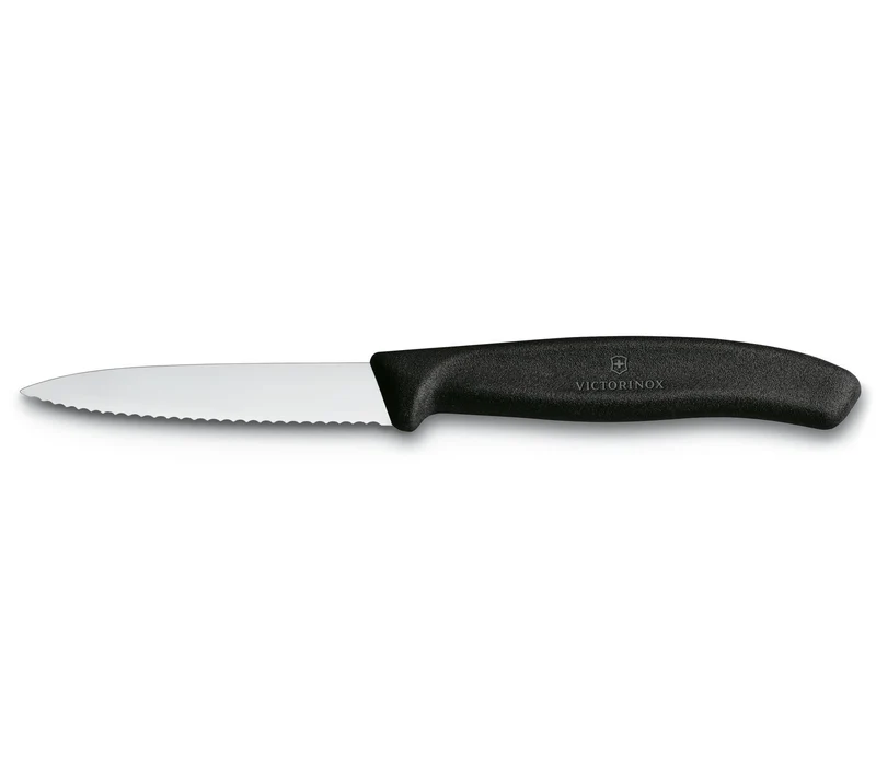 Victorinox - 'Gemüsemesser Swiss Classic, Mittelspitz, Wellenschliff, 8 cm, schwarz'
