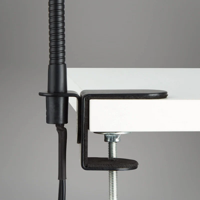 BRILONER - Retro Klemmleuchte, Leselampe inkl. Flexarm, inkl. An- Ausschalter, Schwenkbar, 1x E14, max. 25 Watt, Bürolampe, Schlafzimmerlampe, Kinderzimmer, Leseleuchte, Metall, Schwarz-Gold