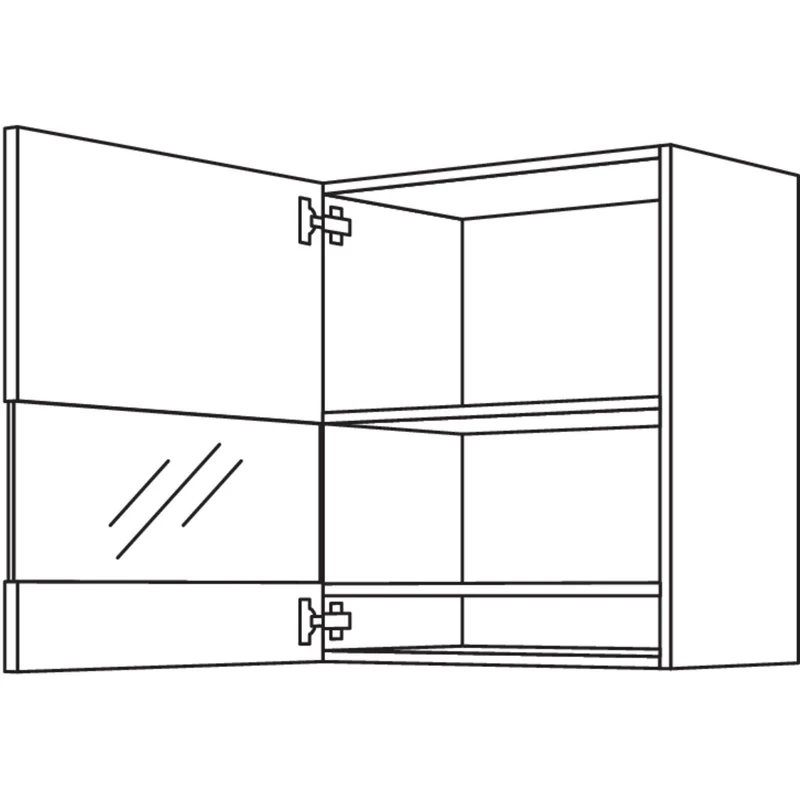 nobilia Glas-Wandschrank Boulevard WGB45-2 45 cm