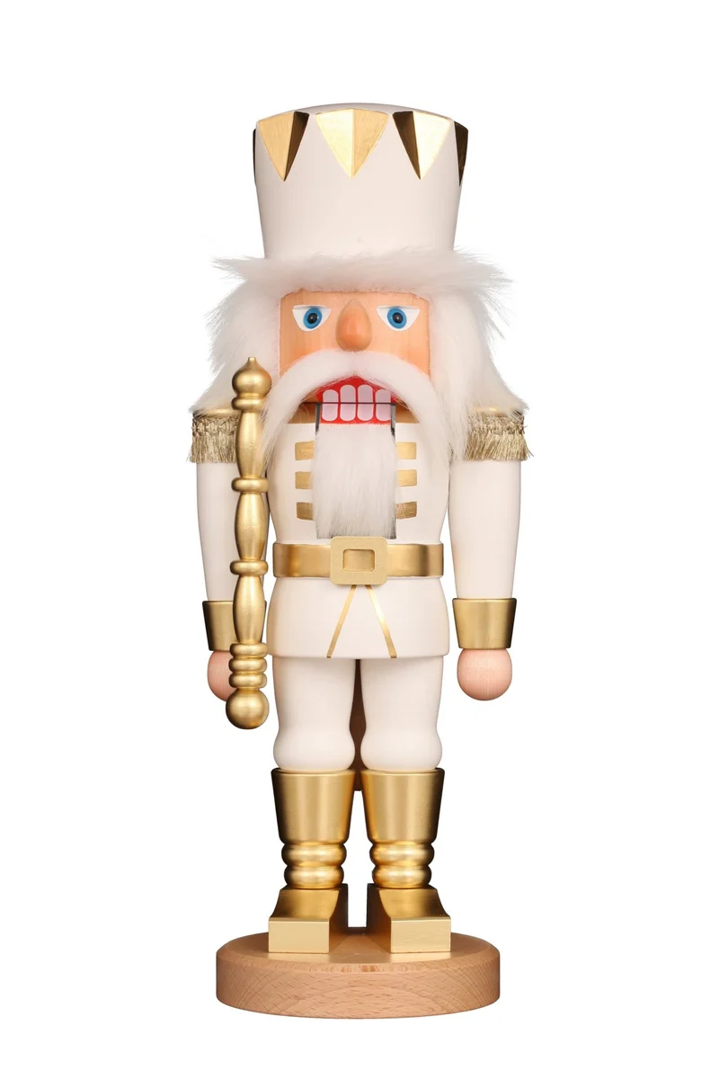 Ulbricht Nussknacker 'König weiß/gold - 42cm' 2023