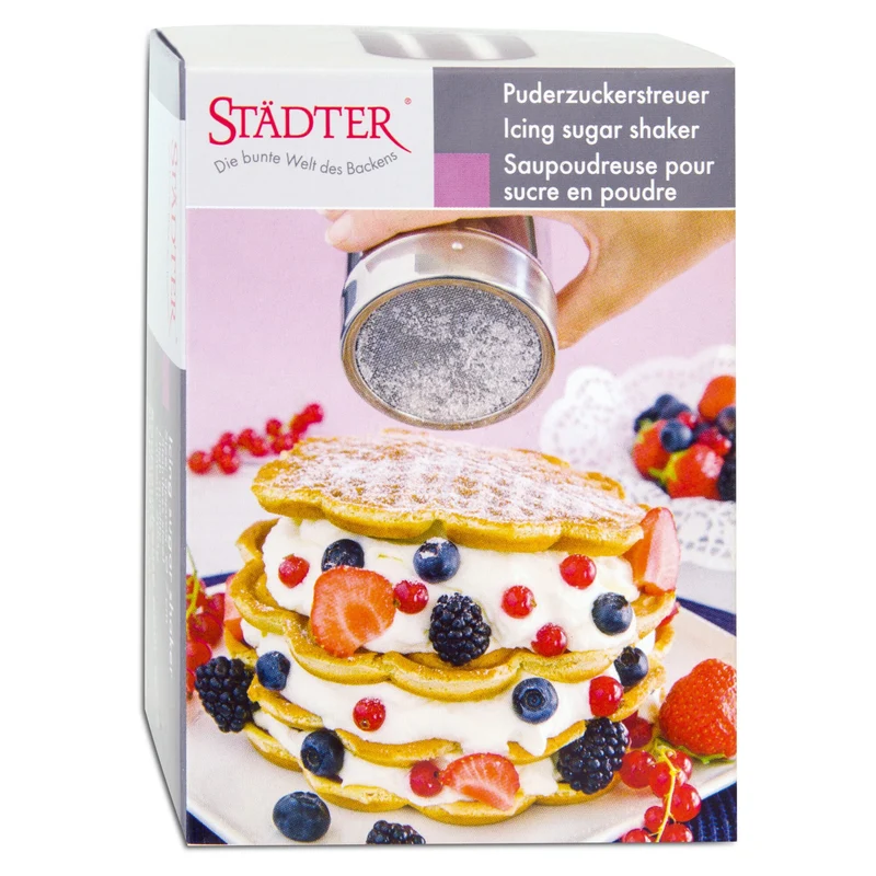 Puderzuckerstreuer mit Deckel, Städter, Inhalt 200gr