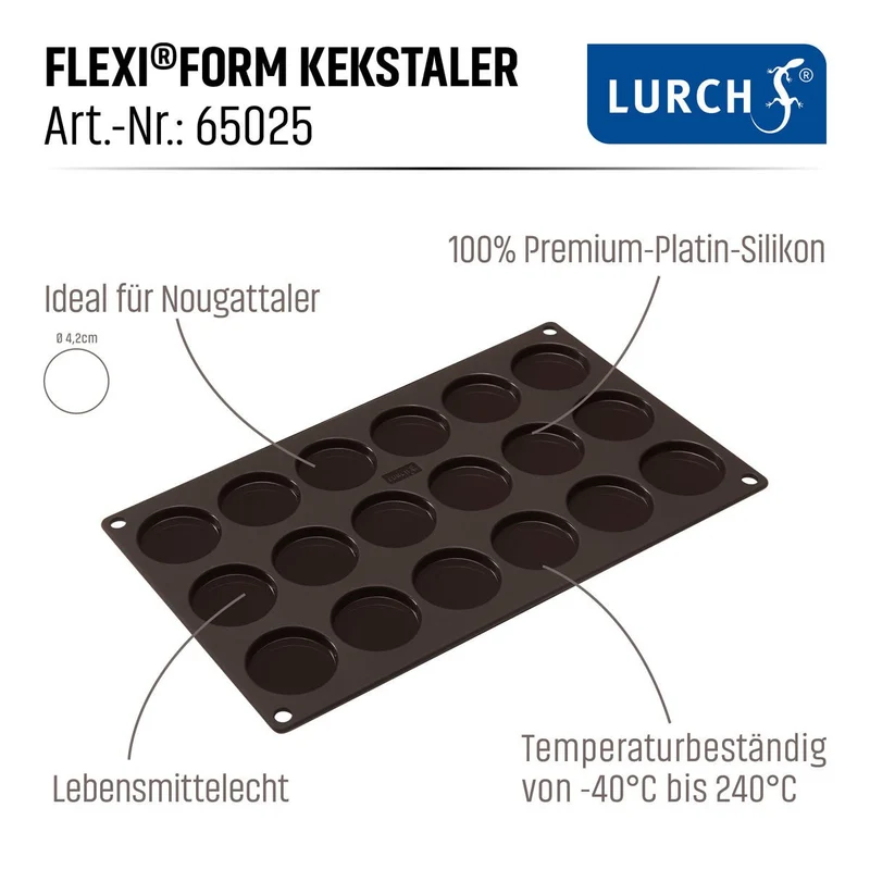 Lurch, Kekstaler Backform für Kekstaler-Gebäck, FLEXI®FORM Silikon