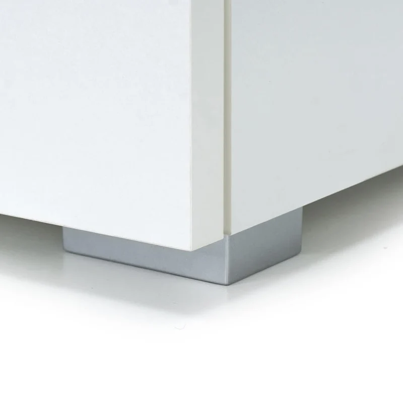 CASARIA® Kommode mit 2 Türen 115,5x60x30cm Holz Modern höhenverstellbarer Einlegeboden Schlafzimmer Büro Flur Mehrzweckschrank Aktenschrank Schrank Weiß