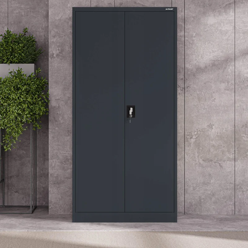 Jan Nowak Aktenschrank Büroschrank Metall mit Schließfach, 185x90x45 cm