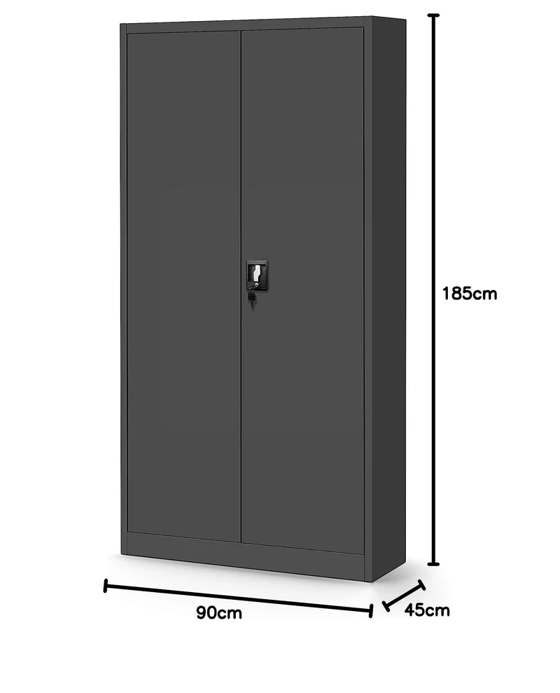 Jan Nowak Aktenschrank Büroschrank Metall mit Schließfach, 185x90x45 cm