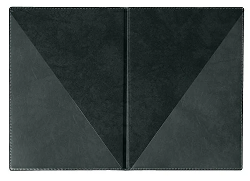 VELOFLEX 4441780 - Urkundenmappe DIN A4, Leder-Optik, Mappe für Präsentation, Angebot und Noten mit Klarsichttaschen, Schwarz (Packung mit 2)
