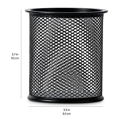 Amazon Basics Stifthalter aus Drahtgeflecht, schwarz