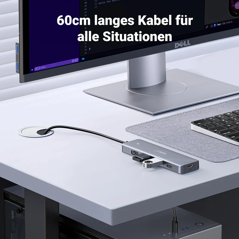 UGREEN USB Hub 3*USB 3.0 + 1*USB C Ports mit Stromversorgung 5Gbps (60cm)