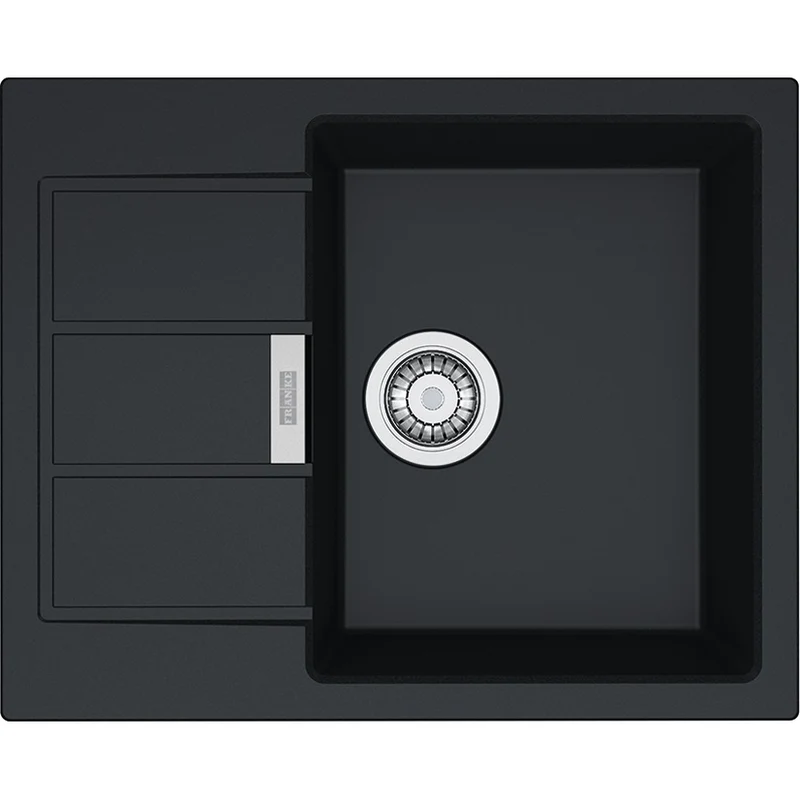 FRANKE Sirius S2D611-62 Spülbecken / Einbauspüle Tectonite® Carbon, schwarz, 62 cm