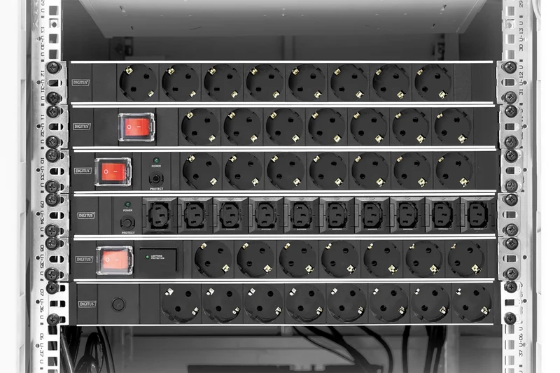 DIGITUS 19 Zoll Steckdosenleiste – 7 Schutzkontaktsteckdosen – 1HE