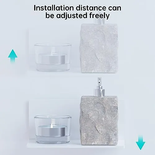 Toski Wandregal Weiß Ohne Bohren, Selbstklebende Regale 20cm Breit 2er-Set