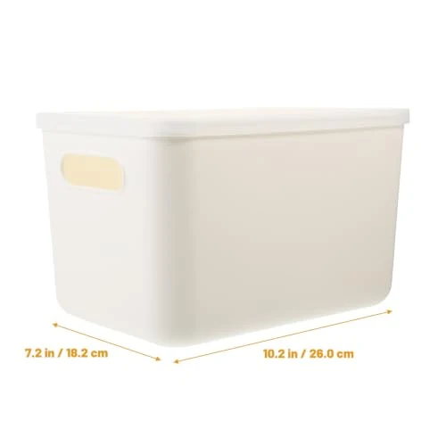 Toddmomy Aufbewahrungsbox mit Deckel, Weiß, für Schreibtisch und Haushalt