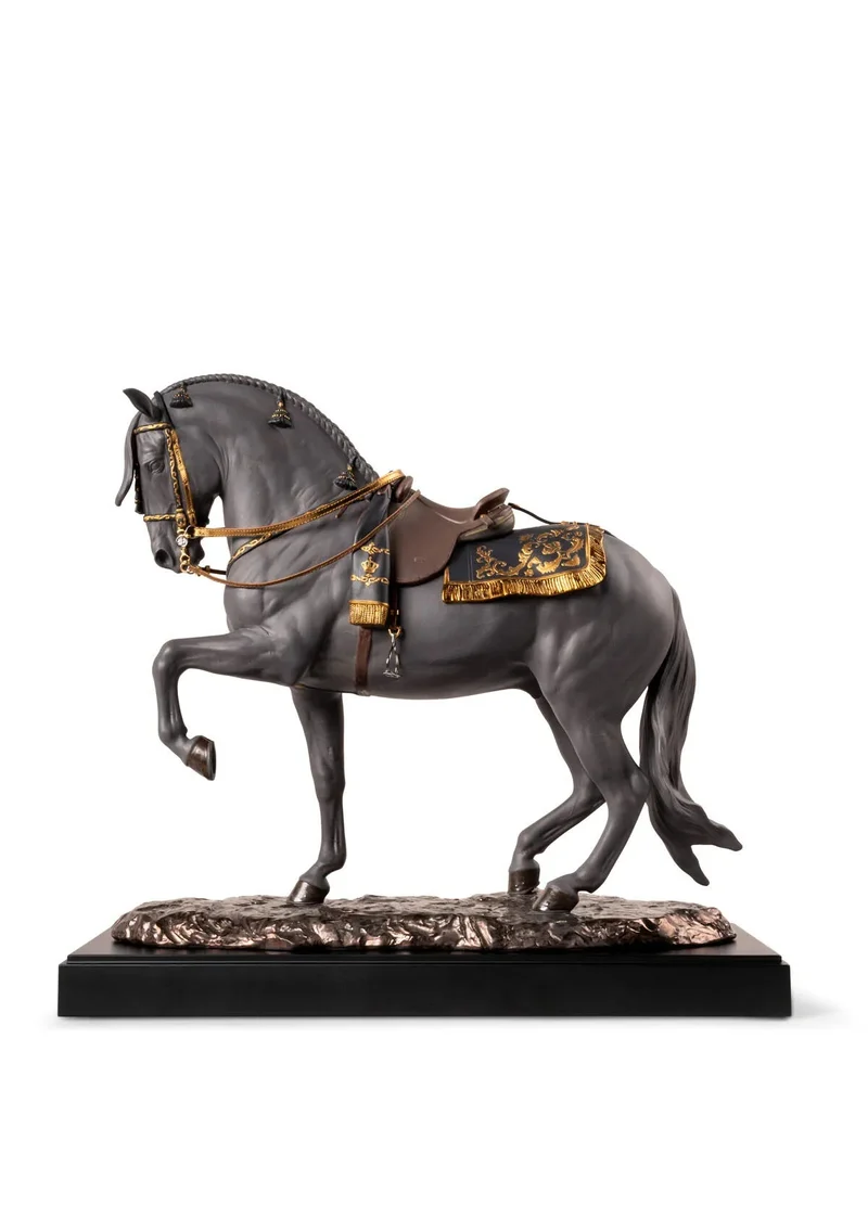 LLADRO® Spanisches Vollblut-Pferd Skulptur schwarz - limited, 44x50x20cm 01002041 - 2025