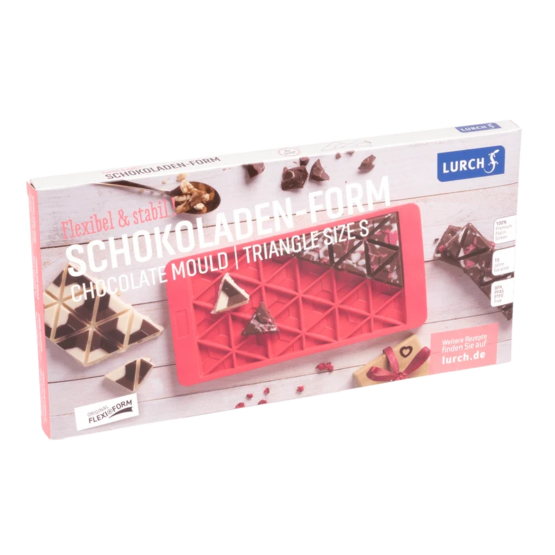 Lurch Flexiform Schokolade Triangle "S" für Schokolade und Pralinen, 12 x 23,5 cm