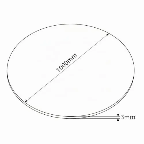RS172 Gaming Stuhlmatte, Durchmesser: 100 cm, Bodenschutz, Bodenschutzmatte, Bürostuhl Unterlage, rutschfeste Oberfläche