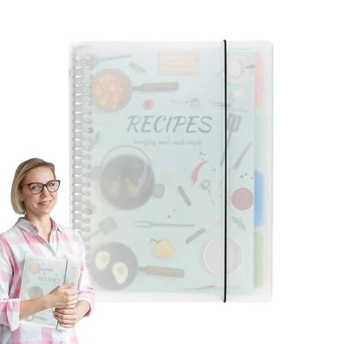 Blanko Notizbuch, Rezeptbuch, leere Seiten zum Beschriften Hardcover Tagebuch, A4 Format, persönliches Kochbuch für Köche, 160 exklusive hausgemachte Rezepte