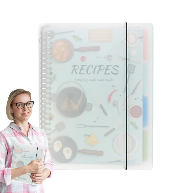 Blanko Notizbuch, Rezeptbuch, leere Seiten zum Beschriften Hardcover Tagebuch, A4 Format, persönliches Kochbuch für Köche, 160 exklusive hausgemachte Rezepte