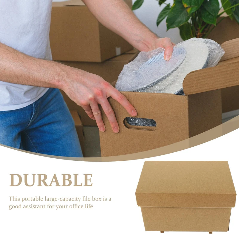 Healeved Aufbewahrungsbox nicht Leicht Verformbar mit Deckel 2 Stück pack aus Papier Große Kapazität Praktische Aufbewahrungskiste für Zuhause und Büro
