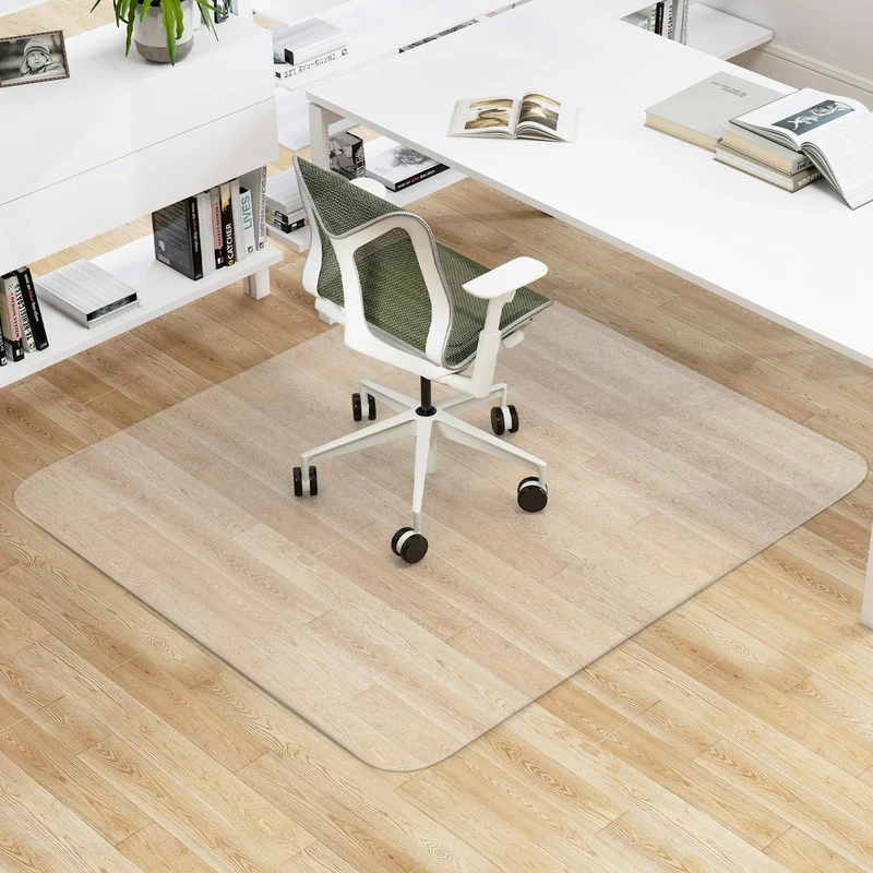 GIANTEX Bodenschutzmatte 180 x 160 cm, Bürostuhl Unterlage, transparente Unterlegmatte rutschfest für Schreibtischstuhl & Computerstuhl, Schutzmatte Stärke 1,5mm für Parkett & Laminat
