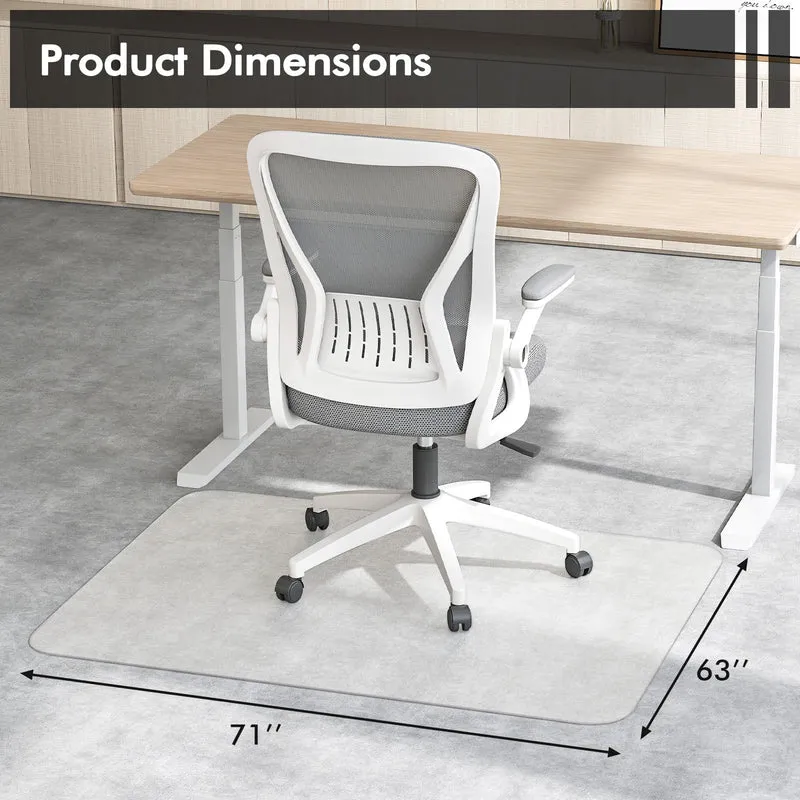 GIANTEX Bodenschutzmatte 180 x 160 cm, Bürostuhl Unterlage, transparente Unterlegmatte rutschfest für Schreibtischstuhl & Computerstuhl, Schutzmatte Stärke 1,5mm für Parkett & Laminat