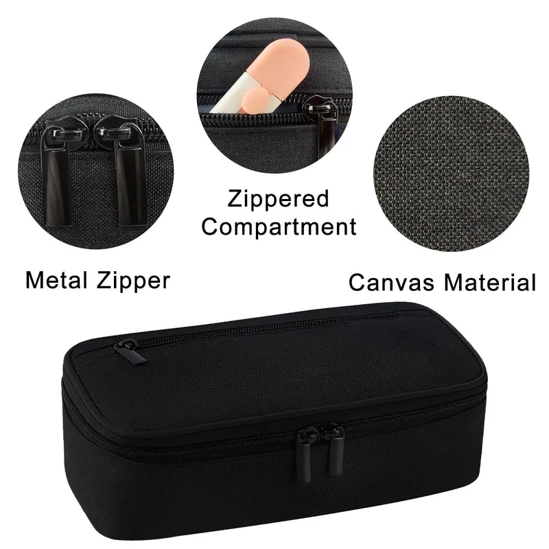 CNMTCCO Federmäppchen 5 Fächer, großer Vorrat federmäppchen große Größe mäppchen teenagerfeder mäppchen Unisex (Schwarz)