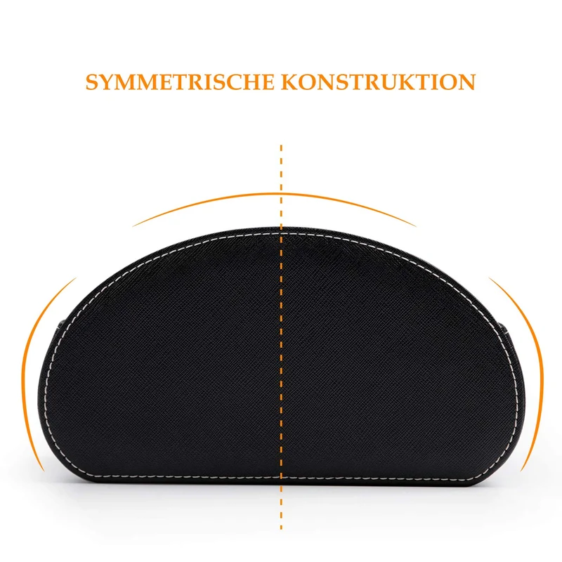 Aufbewahrungsbox für den Schreibtisch aus Kunstleder (Schwarz)